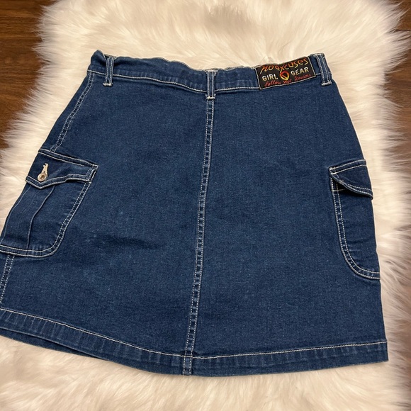 NO EXCUSES Vintage Y2K Cargo Pocket Denim Skirt - Picture 5 of 11